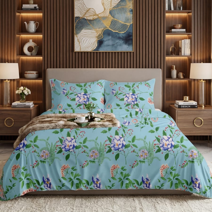 Premium Printed Bed Sheet Set - BM56
