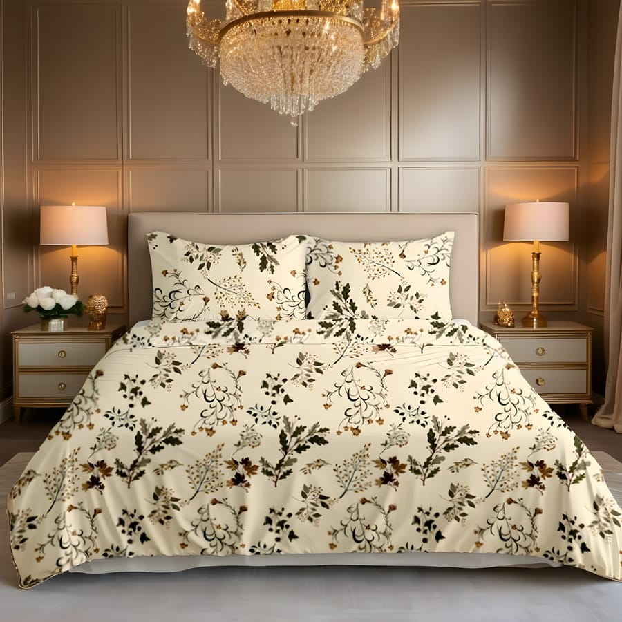 Premium Printed Bed Sheet Set - BM39
