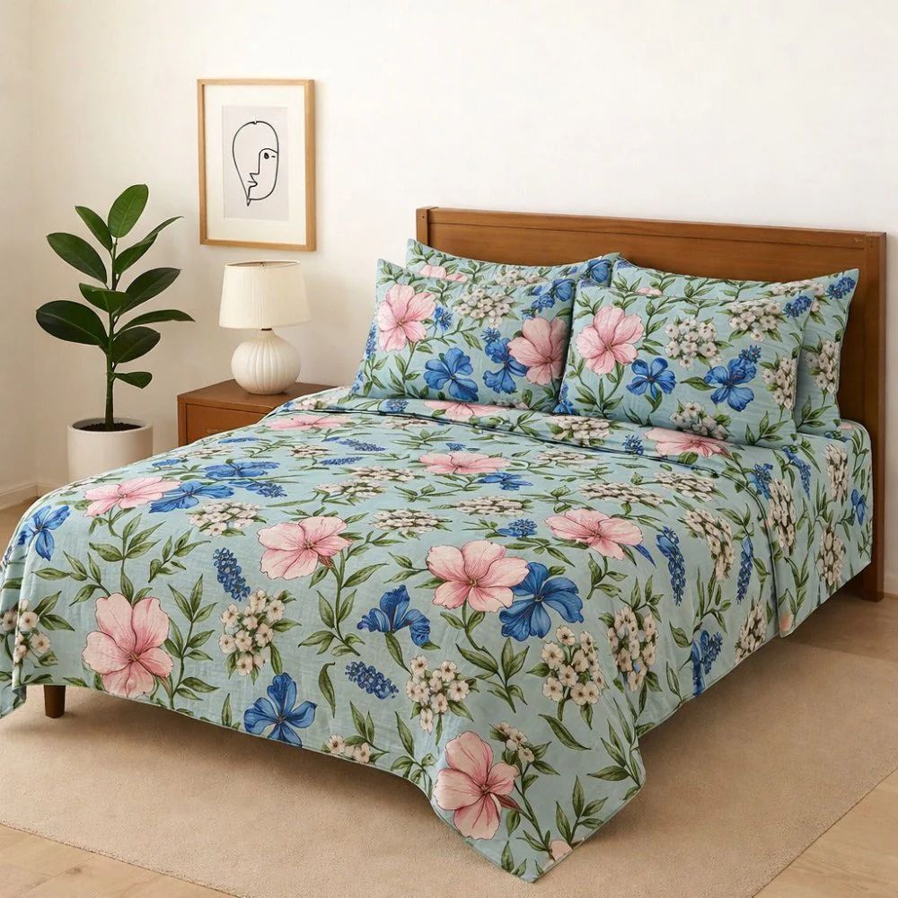 Premium Printed Bed Sheet Set - BM78