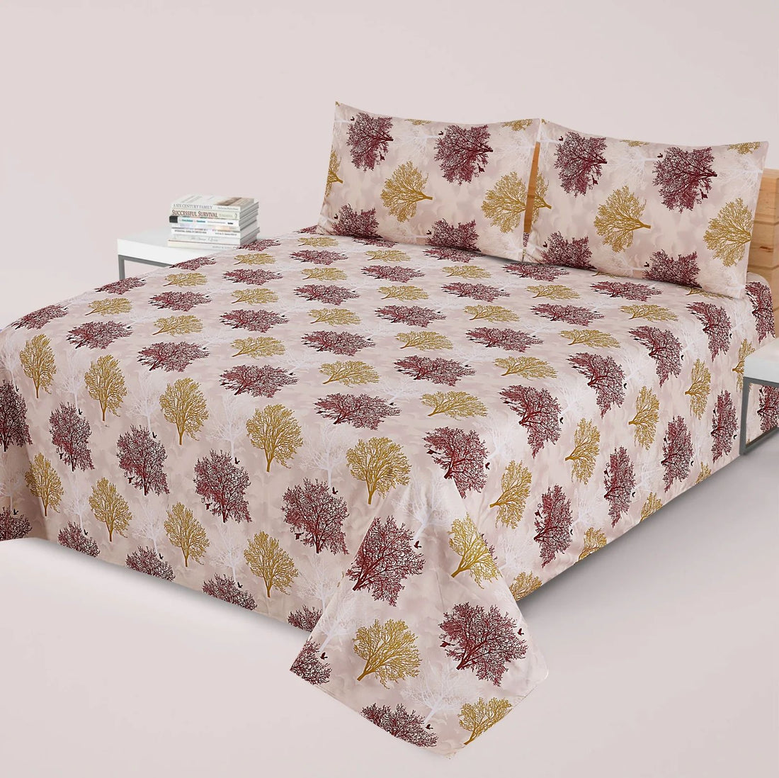 Premium Printed Bed Sheet Set - BM87