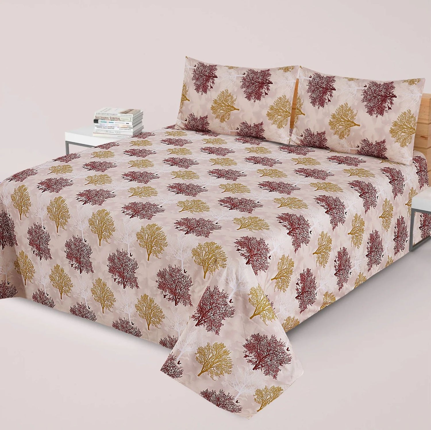 Premium Printed Bed Sheet Set - BM87