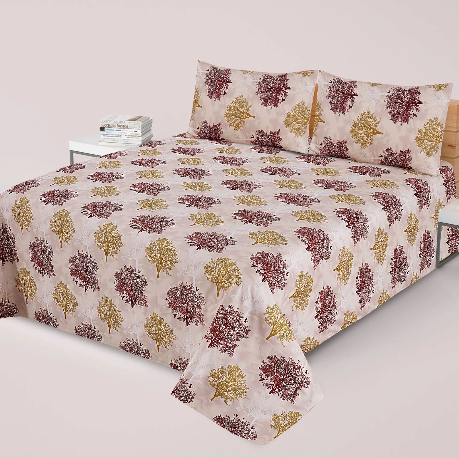 Premium Printed Bed Sheet Set - BM87