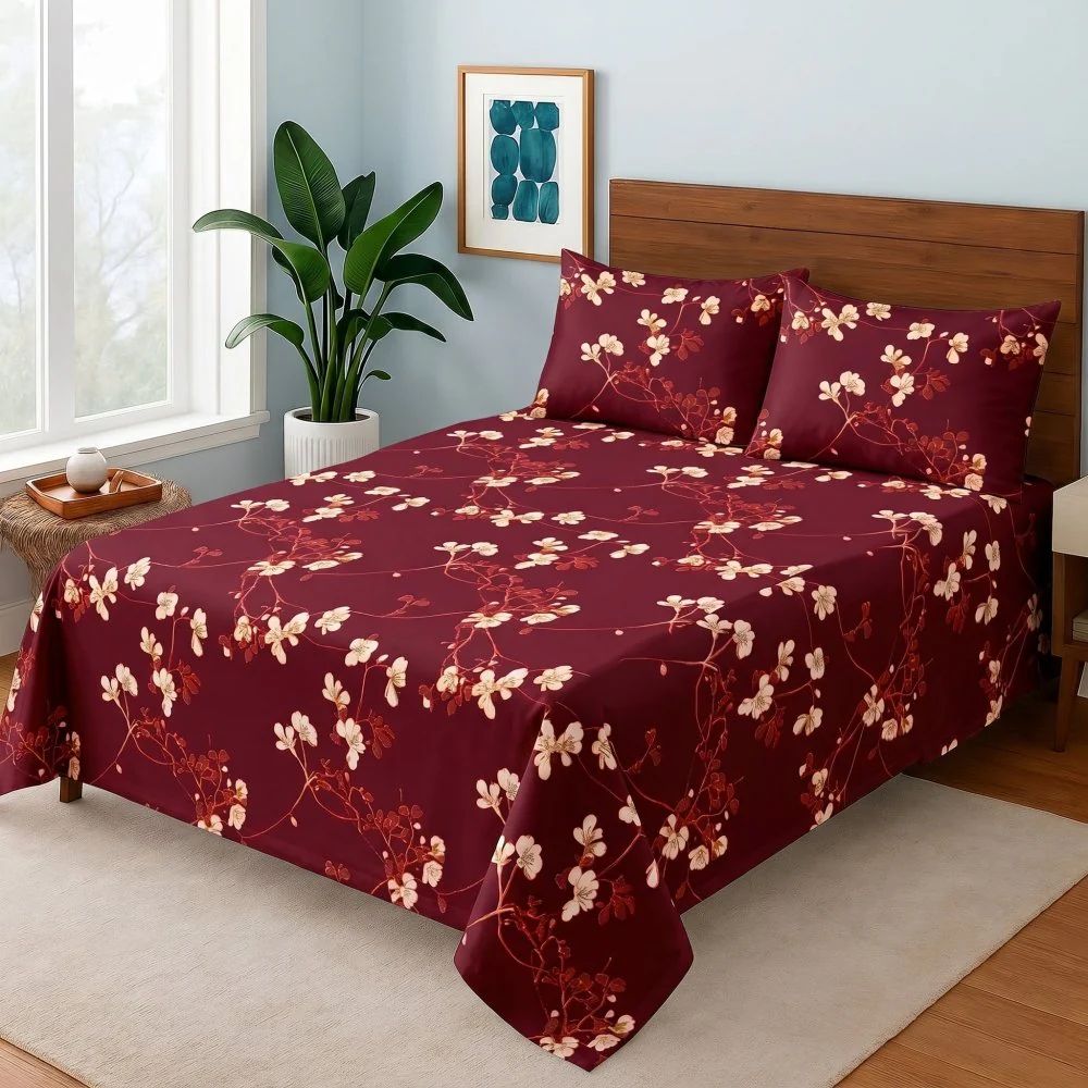 Premium Printed Bed Sheet Set - BM89