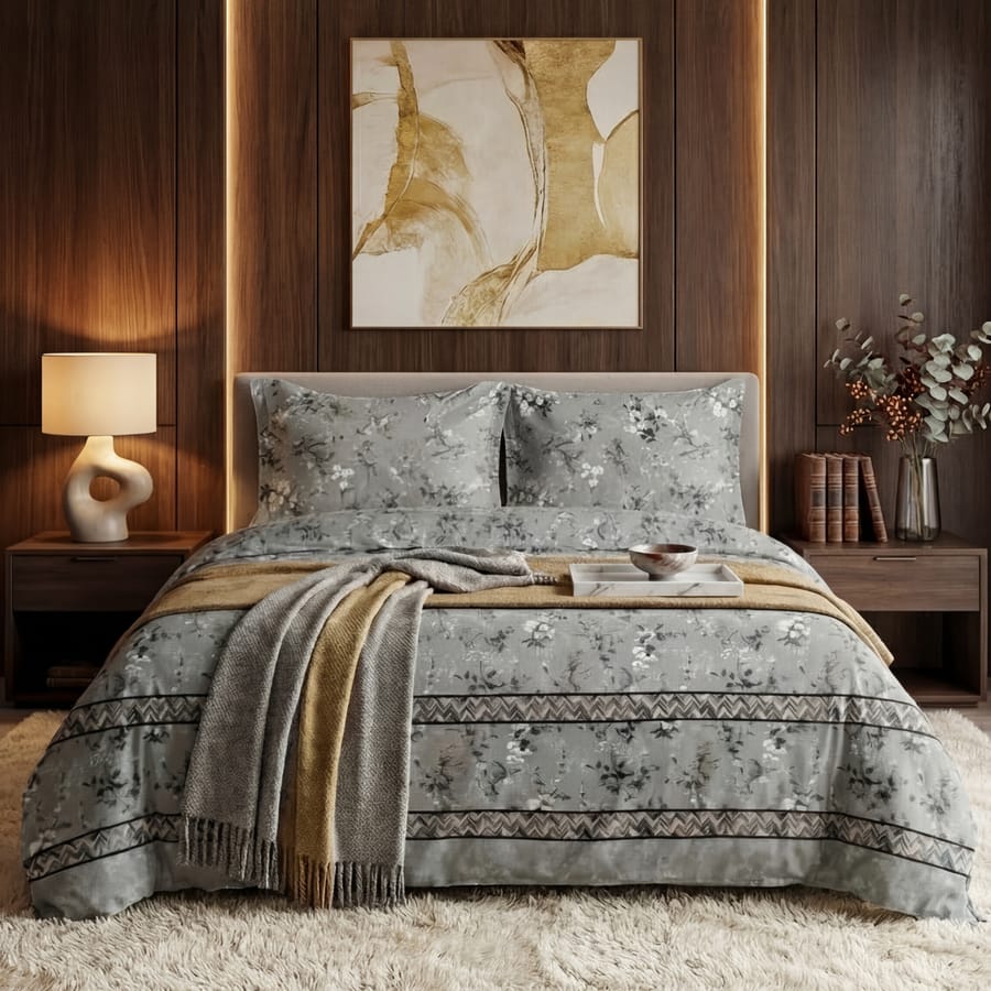 Premium Printed Bed Sheet Set - BM62