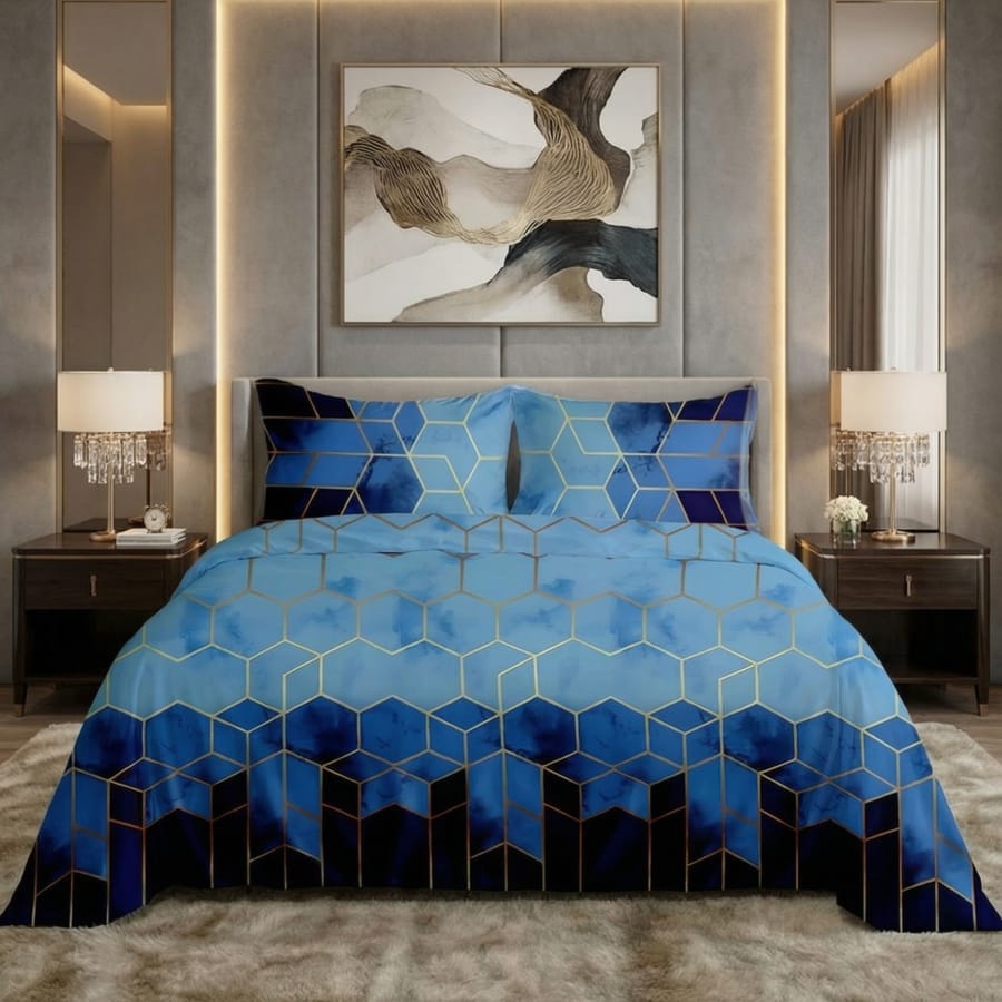 Premium Printed Bed Sheet Set - BM52