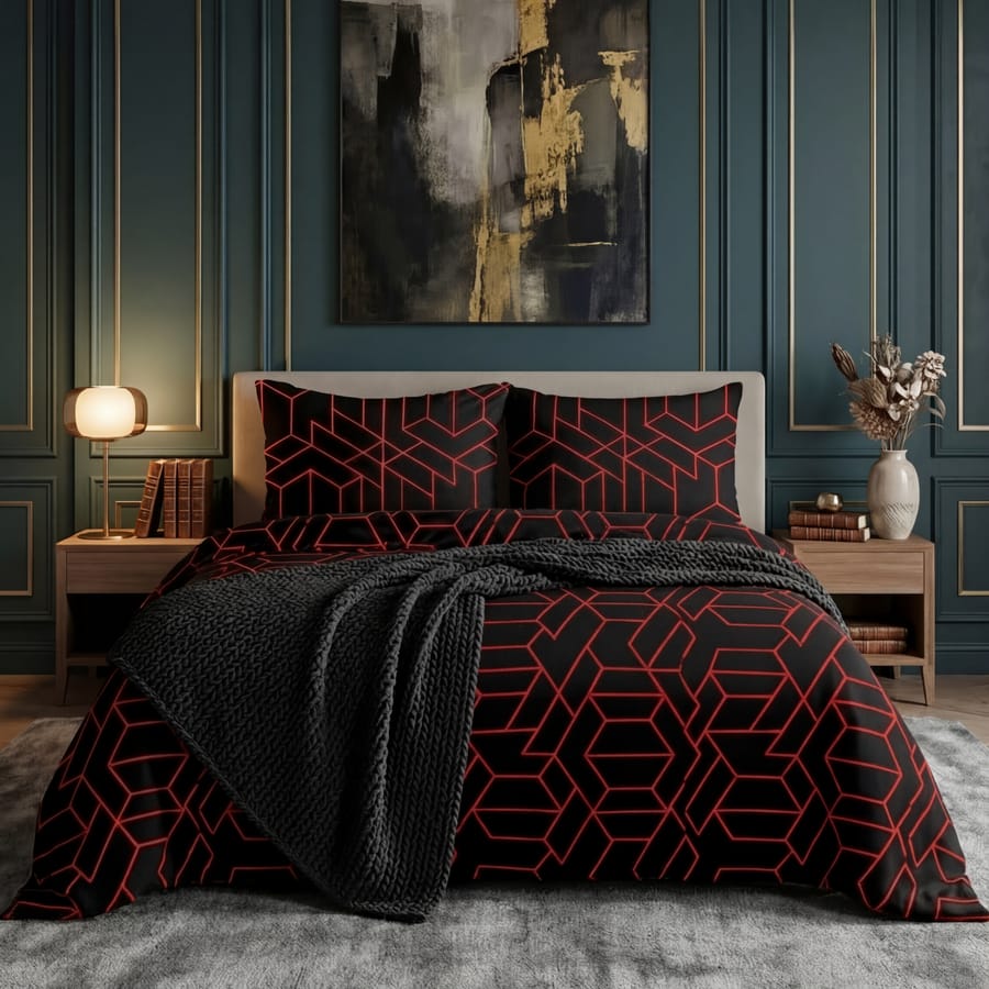 Premium Printed Bed Sheet Set - BM48