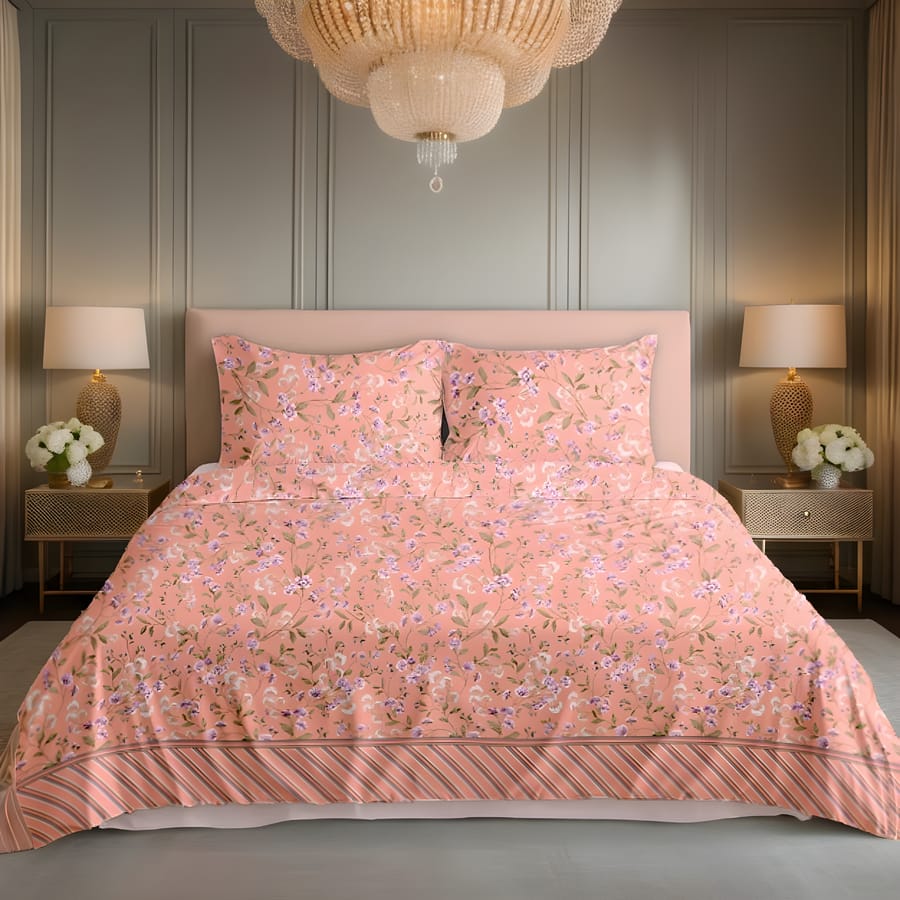 Premium Printed Bed Sheet Set - BM44