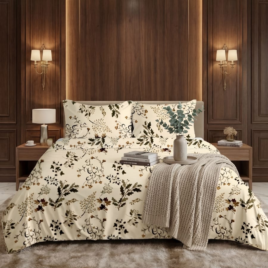 Premium Printed Bed Sheet Set - BM39