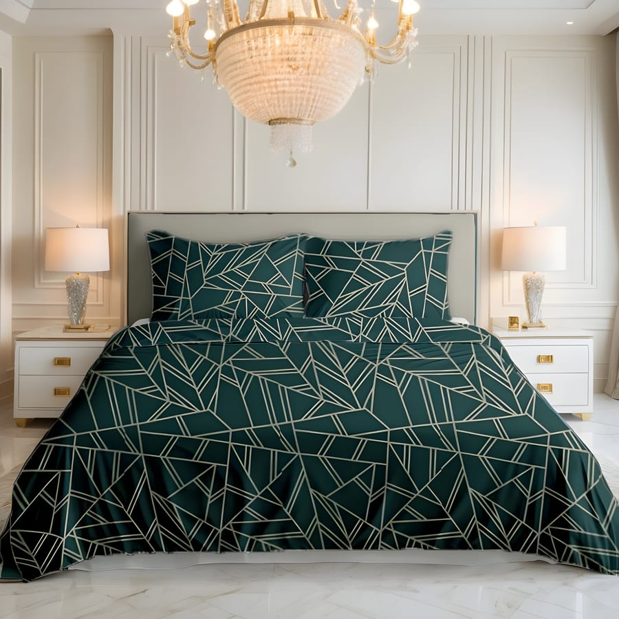 Premium Printed Bed Sheet Set - BM38