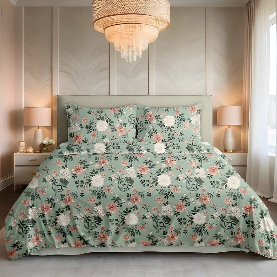 Premium Printed Bed Sheet Set - BM35