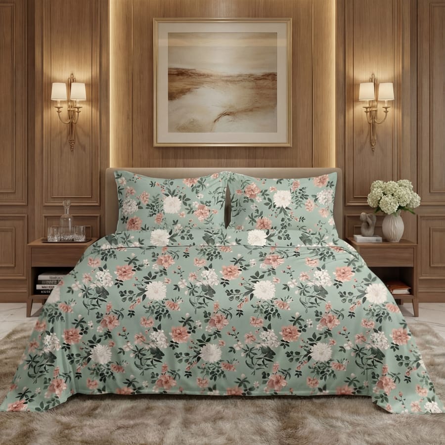 Premium Printed Bed Sheet Set - BM35