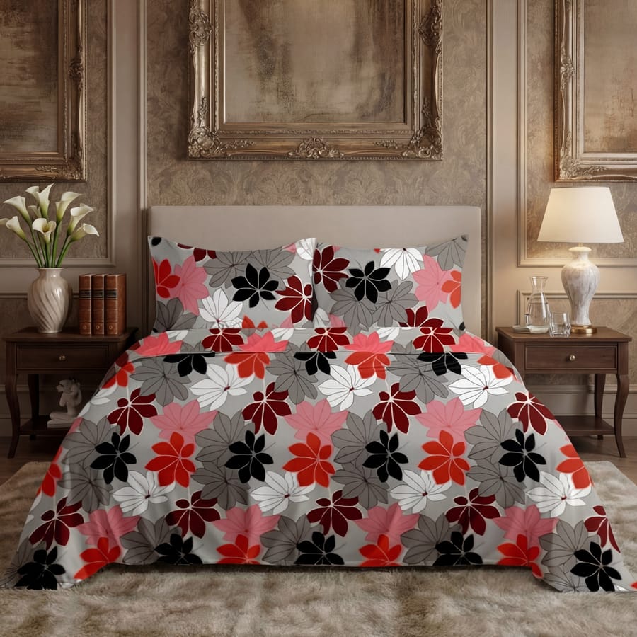 Premium Printed Bed Sheet Set - BM30