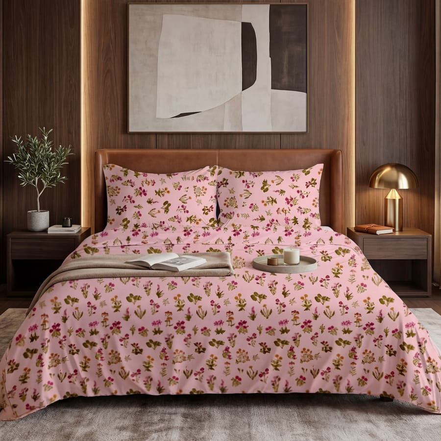 Premium Printed Bed Sheet Set - BM26
