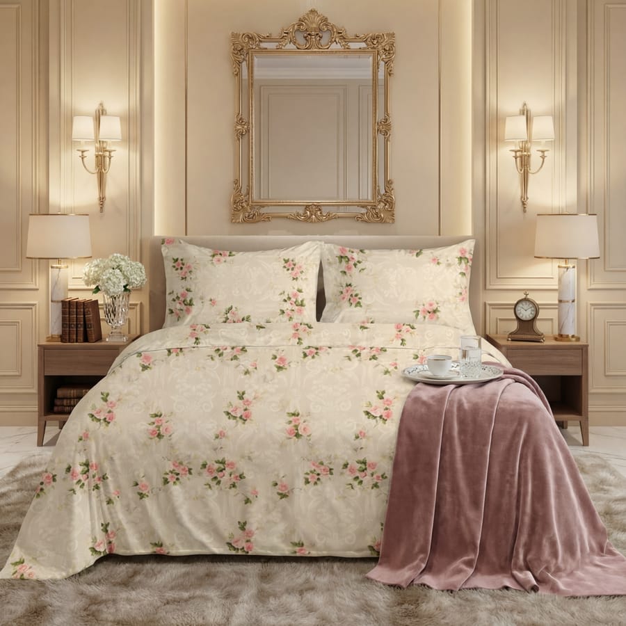 Premium Printed Bed Sheet Set - BM24