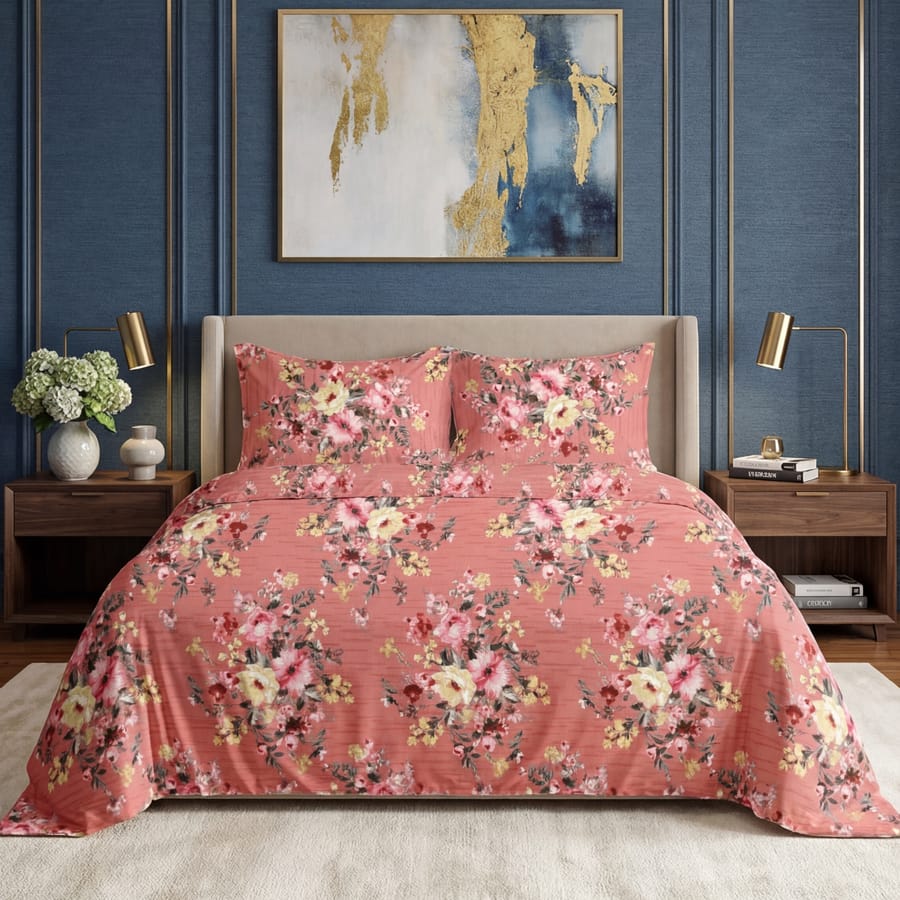 Premium Printed Bed Sheet Set - BM23