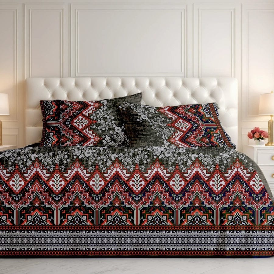 Premium Printed Bed Sheet Set - BM18