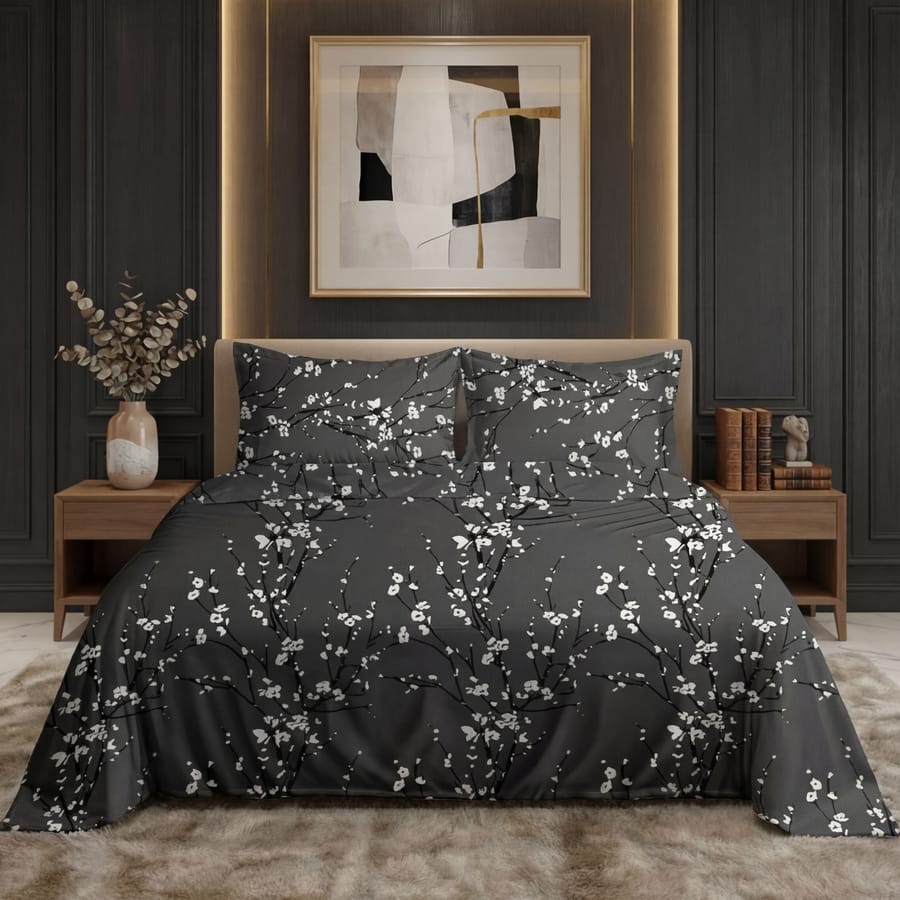 Premium Printed Bed Sheet Set - BM17