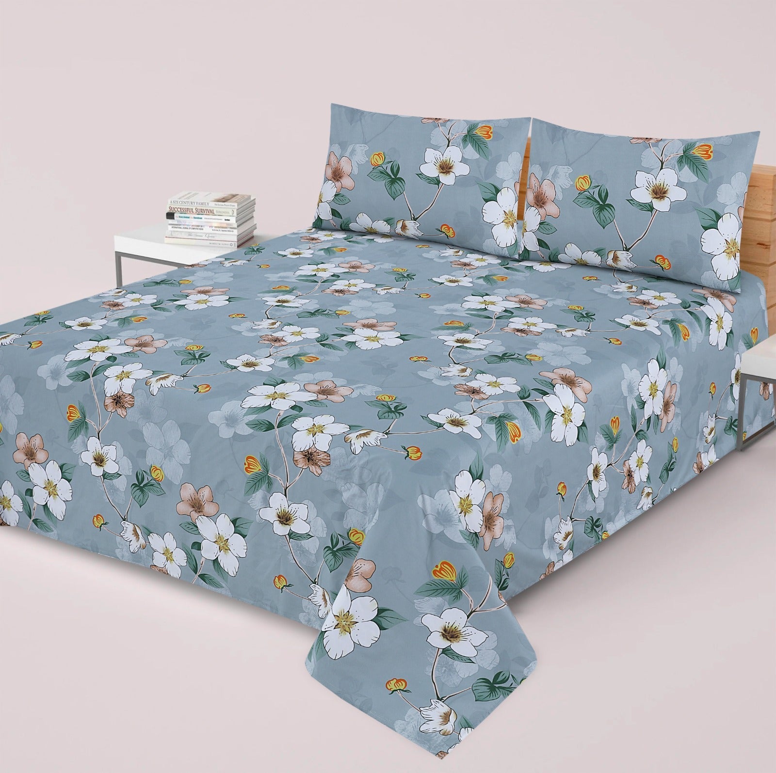 Premium Printed Bed Sheet Set - BM09
