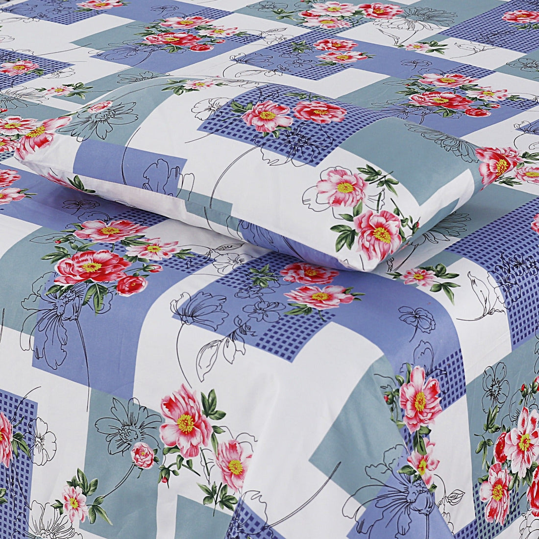 Premium Printed Bed Sheet Set - BM08