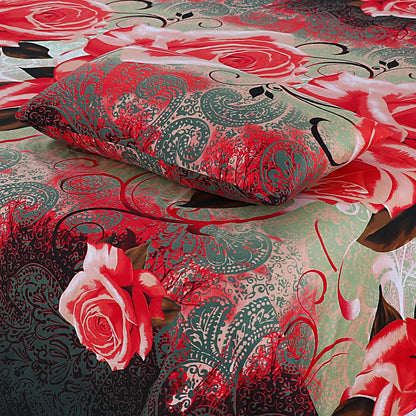 Premium Printed Bed Sheet Set - BM07